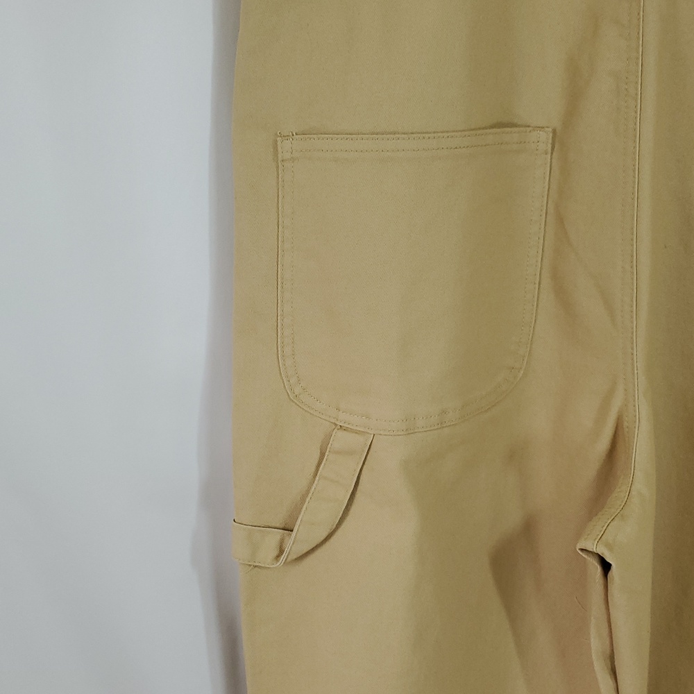 Hybrid & Company Womens Super Comfy Stretch Denim jumpsuit Pants Overalls ~Khaki - Picture 14 of 16